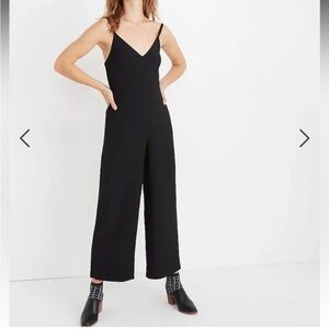 Madewell women’s Thistle Cami wide leg jumpsuit like new black size 6 medium